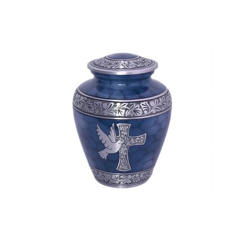 Urna cremazione colomba blu - , e